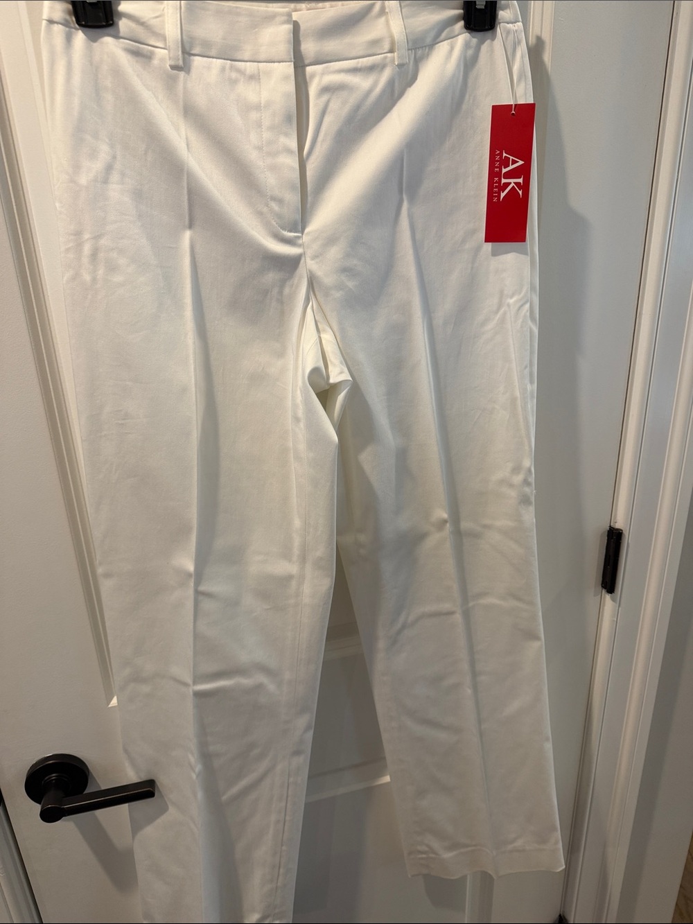 Anne Klein White Zip-Front Utility Pantsuit - Picture 5 of 6